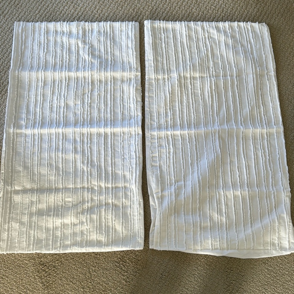 Rachel Zoe Pillow Shams King Size White Set of 2